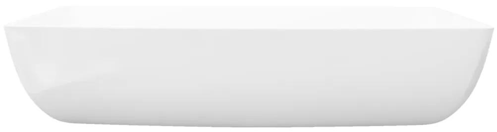 Chiuveta dreptunghiulara, alb, 71 x 39 cm, ceramica de lux Alb