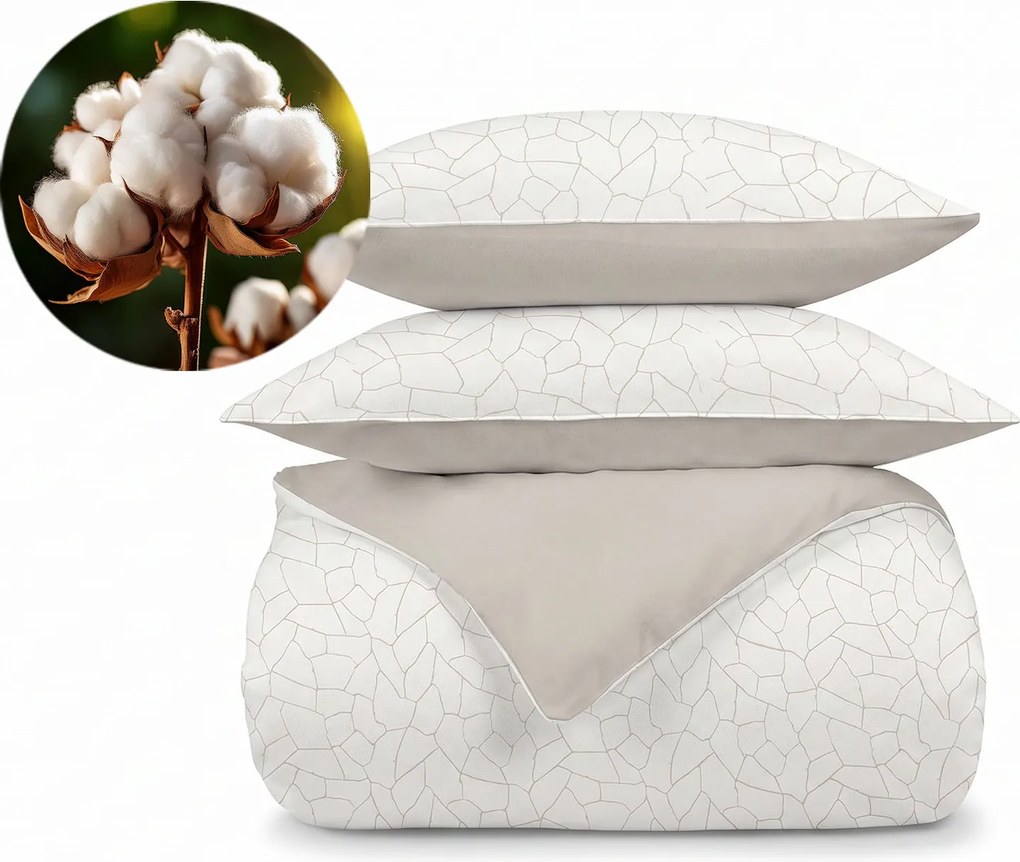 Set lenjerie de pat Dormeo Geo bej