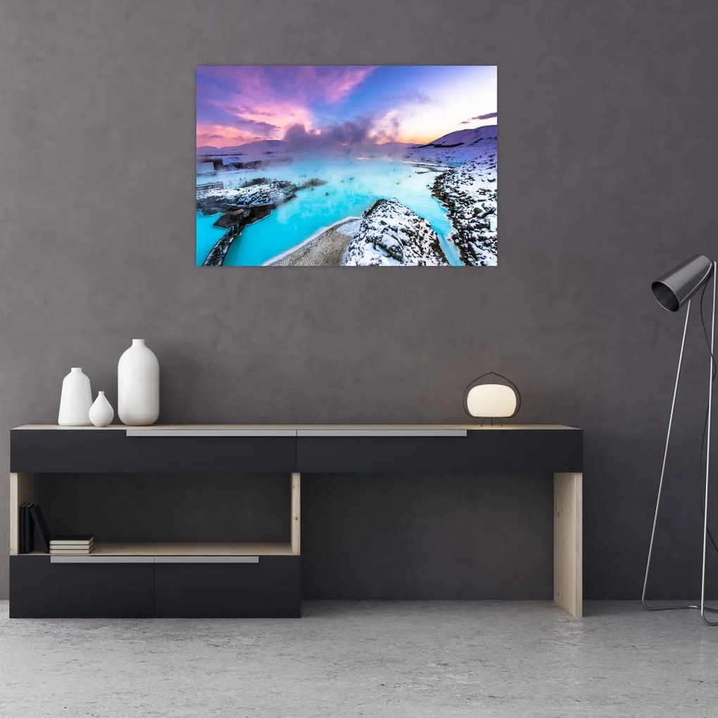 Tablou - Laguna albastră din Islanda (90x60 cm)