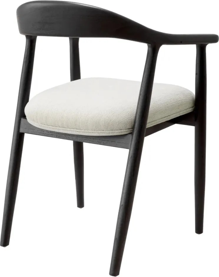 Scaun elegant design LUX Beale negru/ crem