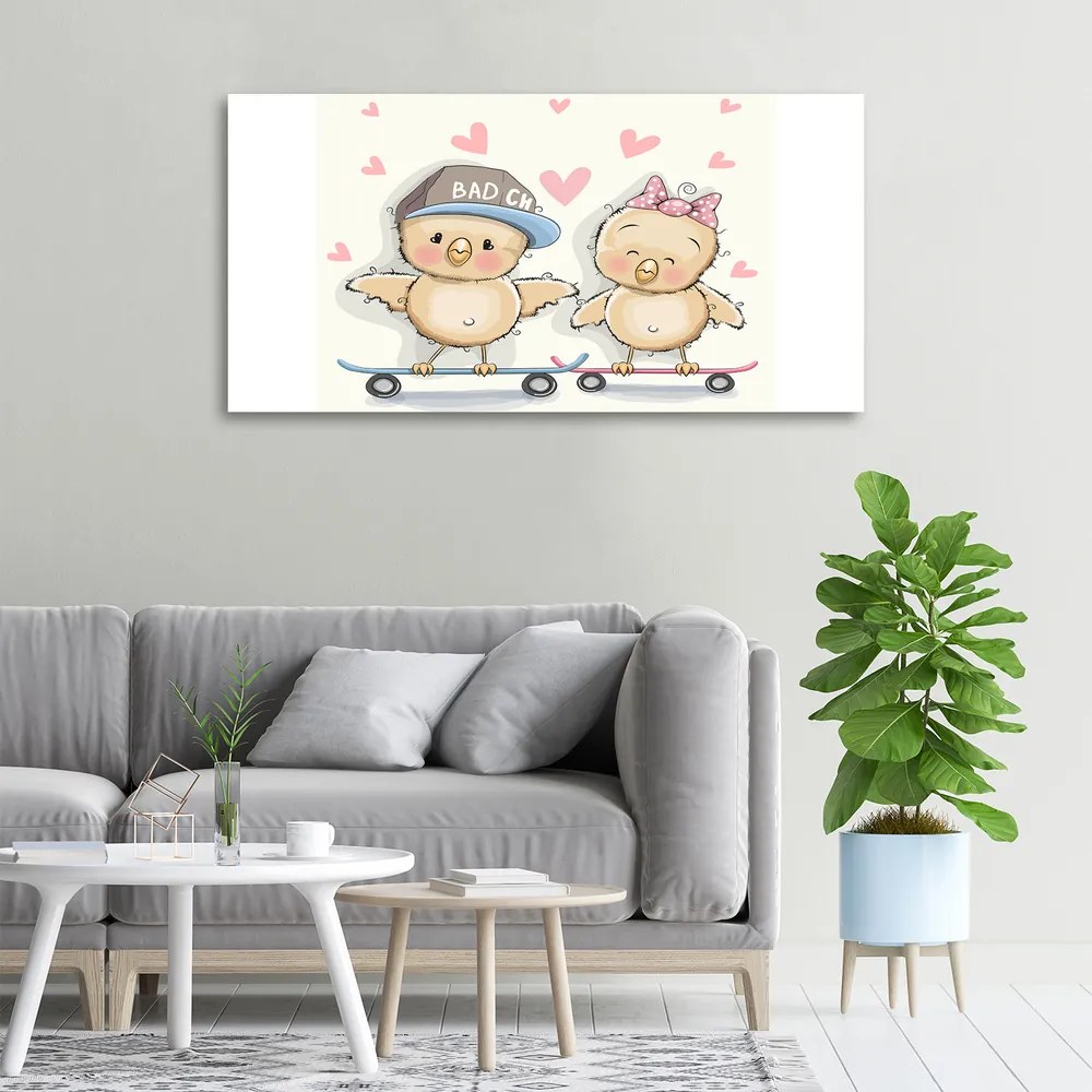 Print pe canvas Păsări pe un skateboard