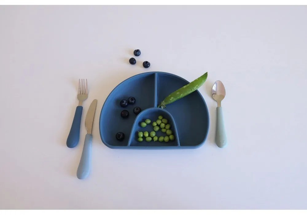 Tacâmuri pentru copii, verde/albastru din silicon 3 buc. Ocean Mix – Cam Cam Copenhagen