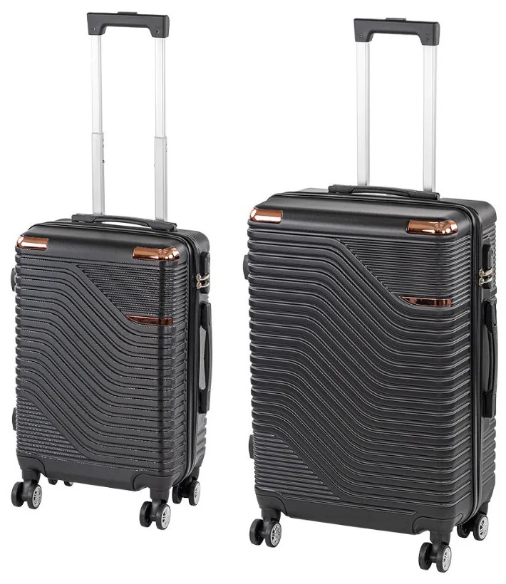TraveLux Urban IX gurulós bőrönd szett fekete
