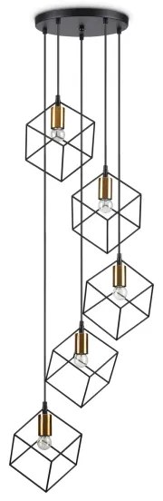 Lustră pe cablu ICE 5xE27/60W/230V Ideal Lux