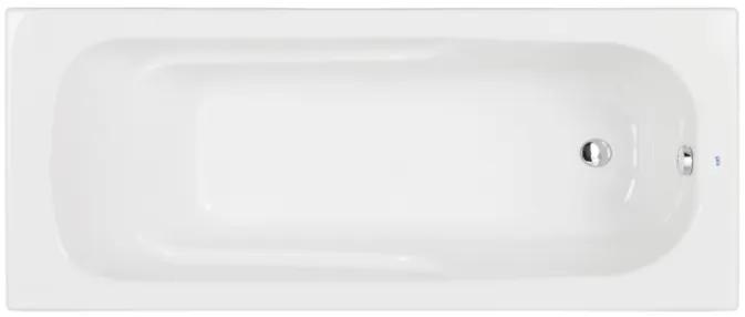 Cada baie incastrata Gala Nila, 160 x 70 cm, dreptunghiulara, alb lucios 1600x700 mm