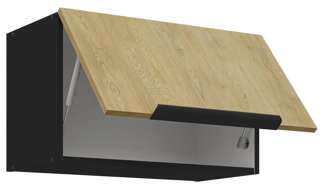 Dulap superior de bucătărie Carminia 60 GU-36 1F (stejar cremona + negru). 1127995