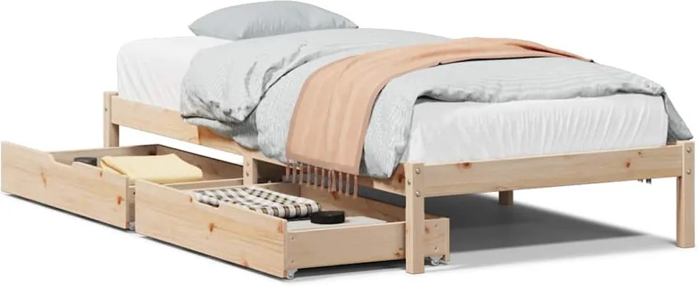 vidaXL Cadru pat fără saltea, 90x190 cm, lemn masiv de pin