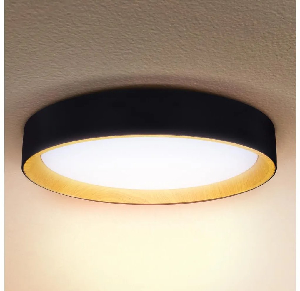 Plafonieră LED dimabilă Brilagi LARIOS LED/48W/230V 3000-6500K ø 39 cm negru + telecomandă