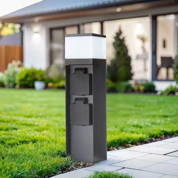 Solight PG13B - Lampă de exterior cu 2 prize 1xG9/11W/230V IP44