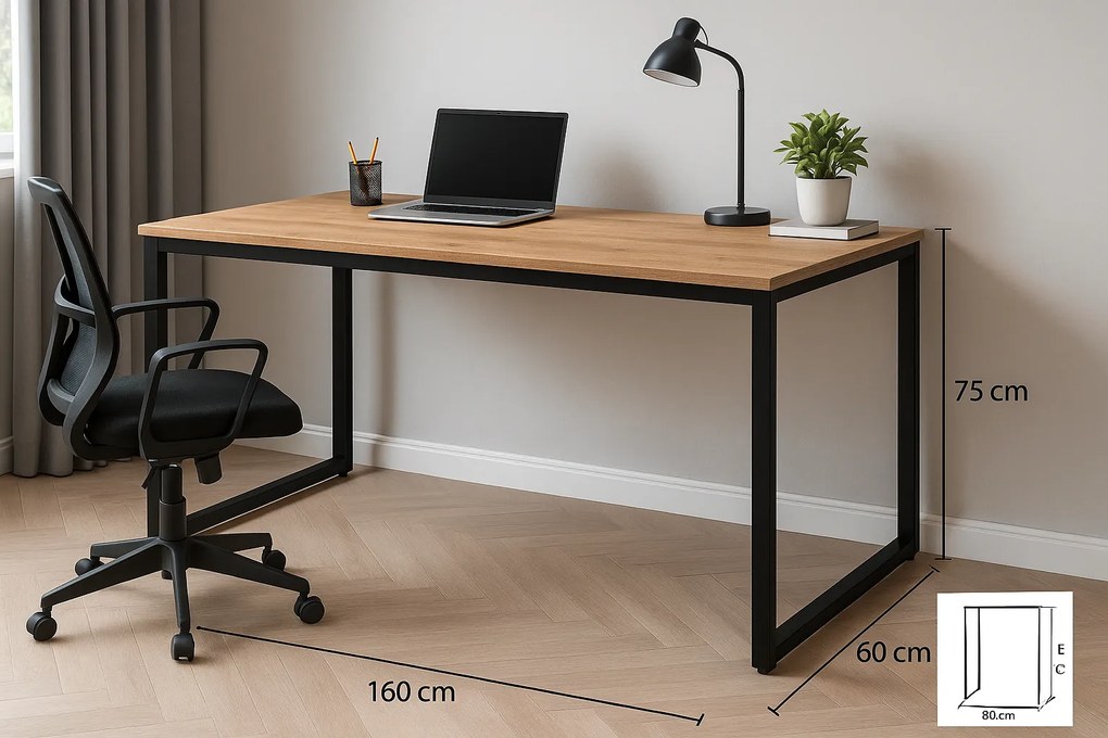 Birou Smart Dual Max, 160 x 60 x 75 cm