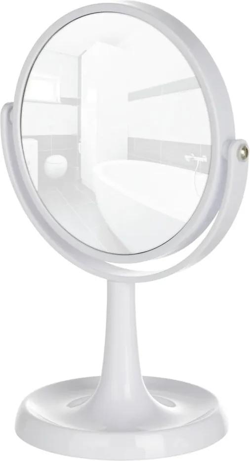 Oglindă cosmetică Wenko Rosolina, înălțime 28 cm, alb