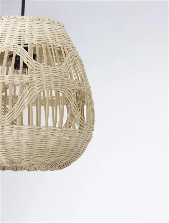 Lustra / Pendul modern design natural ratan MARLO D-27cm