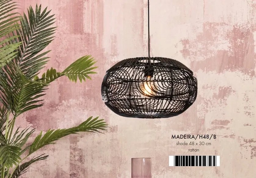 Lustra/Pendul eco din ratan Madeira rattan, bl