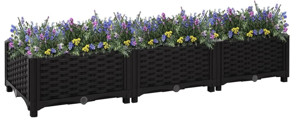 vidaXL Strat înălțat, 120x40x23 cm, polipropilenă