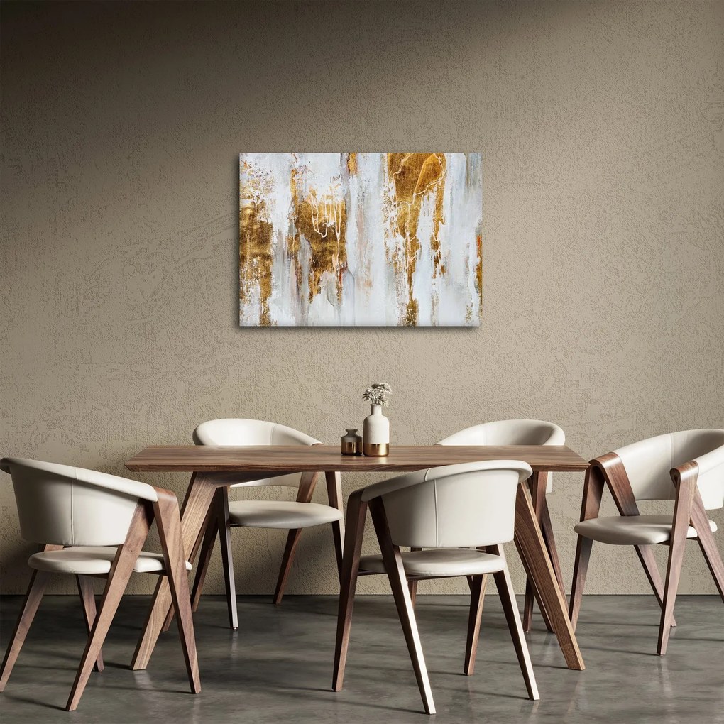 Tablou - Abstract auriu (70x50 cm)