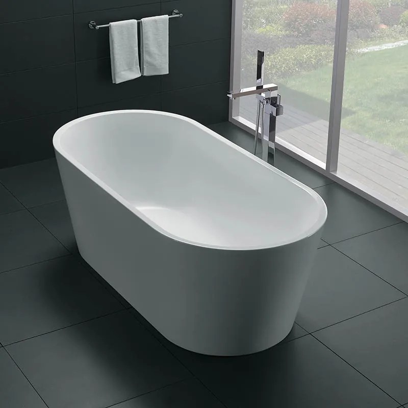 Cada freestanding, Florida, Denisa P-150, ovala, cu instalatie completa, alb