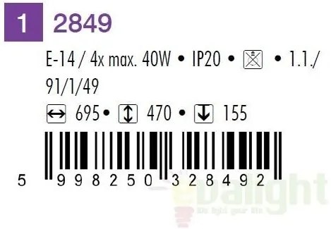 Lustra, Plafonier modern, diametru 69,5cm, Lilian 2849 RX