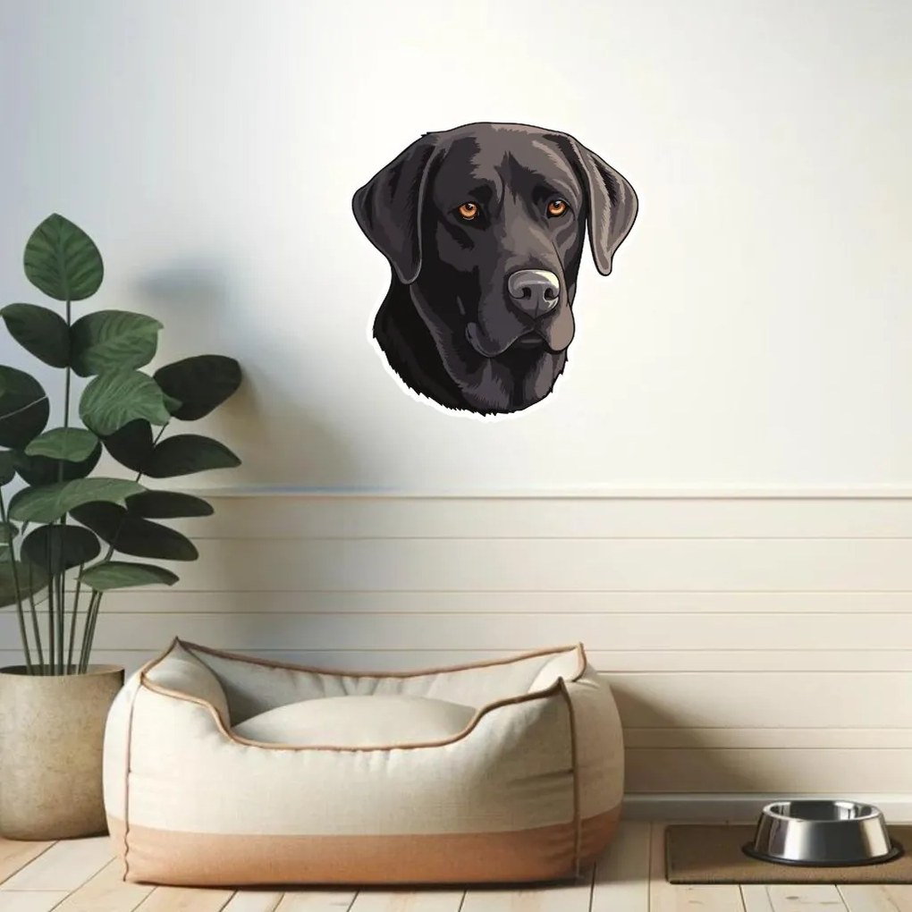 PIPPER. Autocolant Labradorul negru mărimea: 15cm