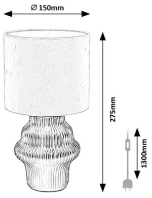 Rabalux 74058 - Lampă de masă GLIMO, 1xE14/40W/230V, neagră
