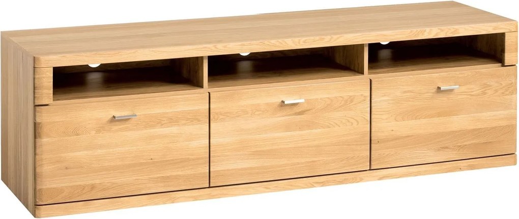 Comodă TV lemn masiv Teramo Stejar, 181.2 × 48 × 52.8 cm
