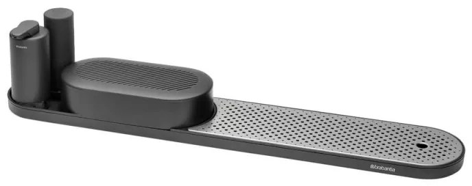 Organizator chiuveta Brabantia SinkStyle Set 1008496, 4 piese, Finisaj mineral, Rezistent la coroziune, Gri