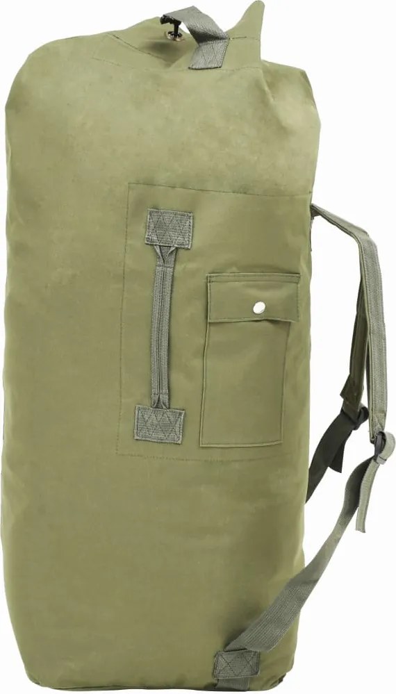 vidaXL Rucsac în stil militar, 85 L, verde măsliniu