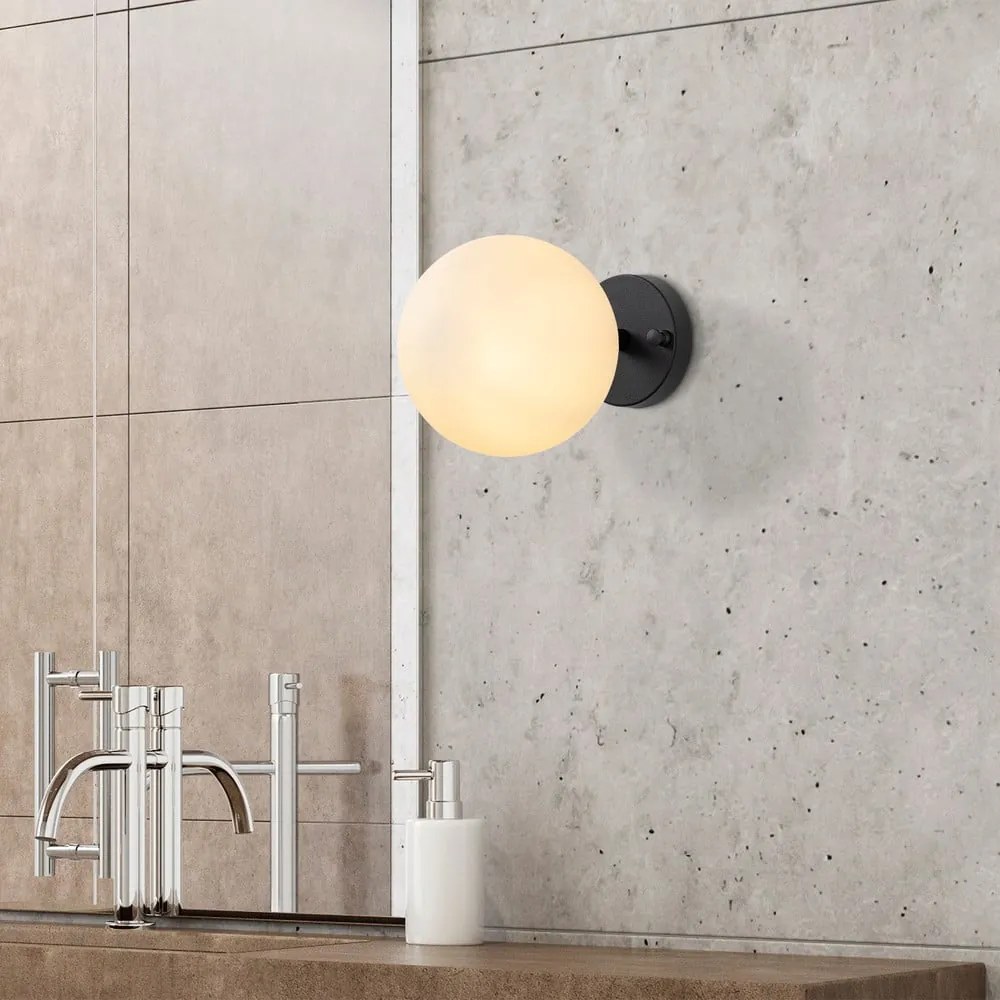 Aplică de perete alb-negru ø 15 cm Atmaca – Opviq lights