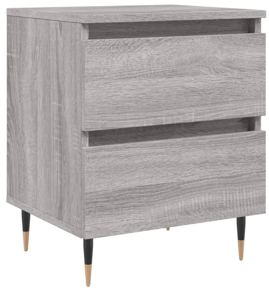 826872 vidaXL Noptieră, gri sonoma, 40x35x50 cm, lemn compozit