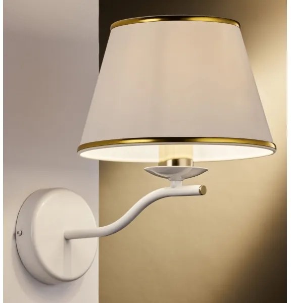 Jupiter 2086 - Aplica de perete SAMBA 1xE27/15W/230V alb/auriu