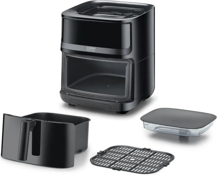 Friteuza cu aer cald si abur Caso AirFry & Steam 700, 1700 W, 7 l, 10 programe, 60-200°C, Timer, Fereastra, Alarma, Negru