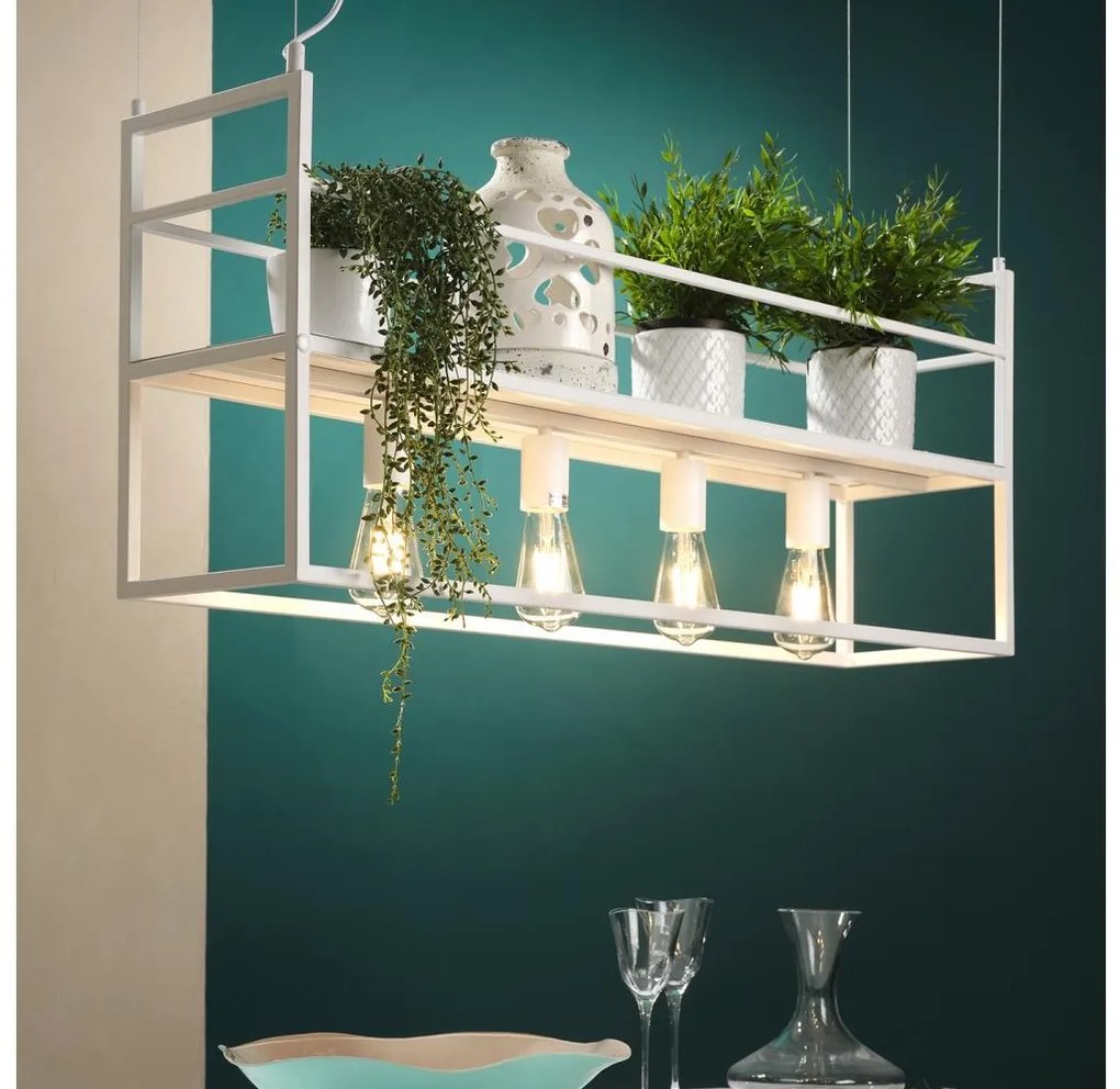 Lustră pe cablu ONLI JEFFER 4xE27/22W/230V alb