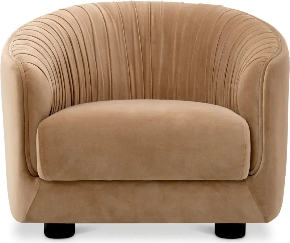 Fotoliu modern LUX Jameson, Amaro camel