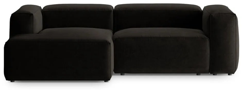 Colțar negru (cu colț pe partea stângă/cu șezlong) Bergamo – Cosmopolitan Design