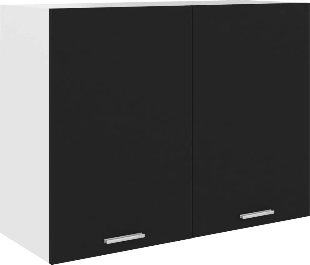 vidaXL Dulap suspendat “Lyon”, negru, 80 x 31 x 60 cm, lemn prelucrat