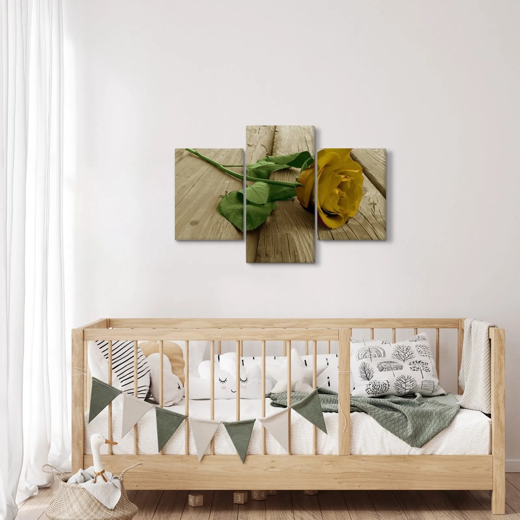 Tablou - Vintage trandafiri galbeni (90x60 cm)