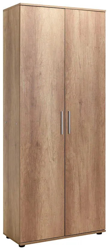 Dulap Multifunctional Adore Porto, 2 usi, 8 rafturi, Alb, 76 x 187 x 36 cm