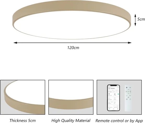Brilagi-LED Corp de iluminat POOL SMART LED dimabil, 180W, 230V, 120 cm, bej, Wi‑Fi Tuya + telecomandă
