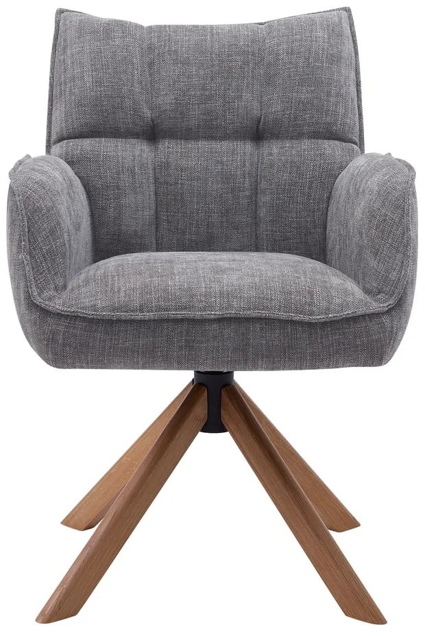 Set de scaune de sufragerie gri 2 buc. tapițat Marilla – Unique Furniture