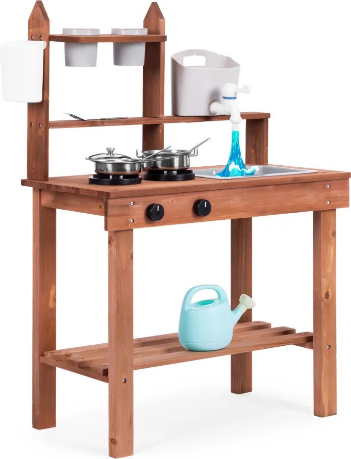 Bucătărie pentru copii în aer liber din lemn