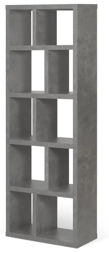 Bibliotecă gri cu aspect de beton 70x198 cm Berlin – TemaHome