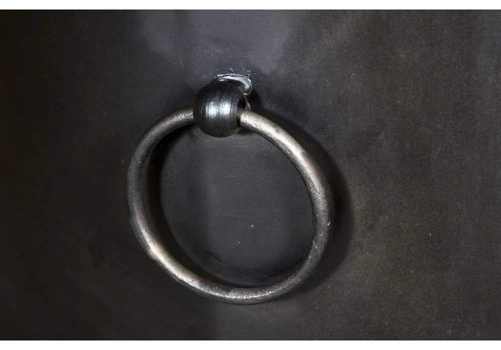 Dulap vinotecă negru din metal număr sticle 9, 60x85 cm Luni – Interia Home &amp; Living