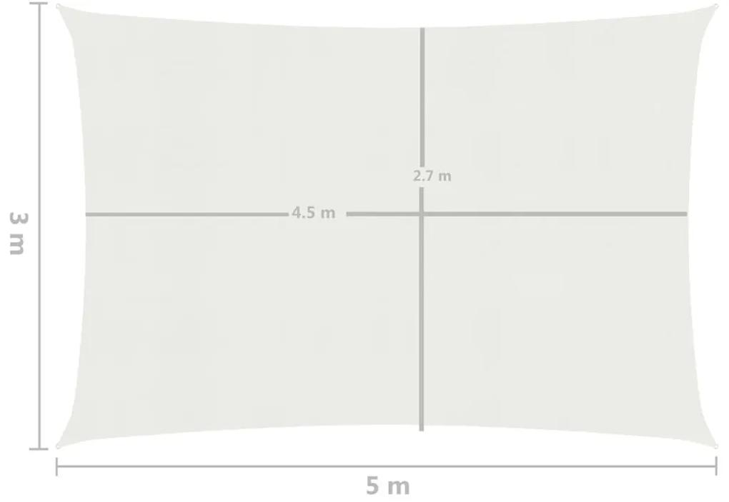 Panza parasolar, alb, 3 x 5 m, HDPE, 160 g m   Alb, 5 x 3 m