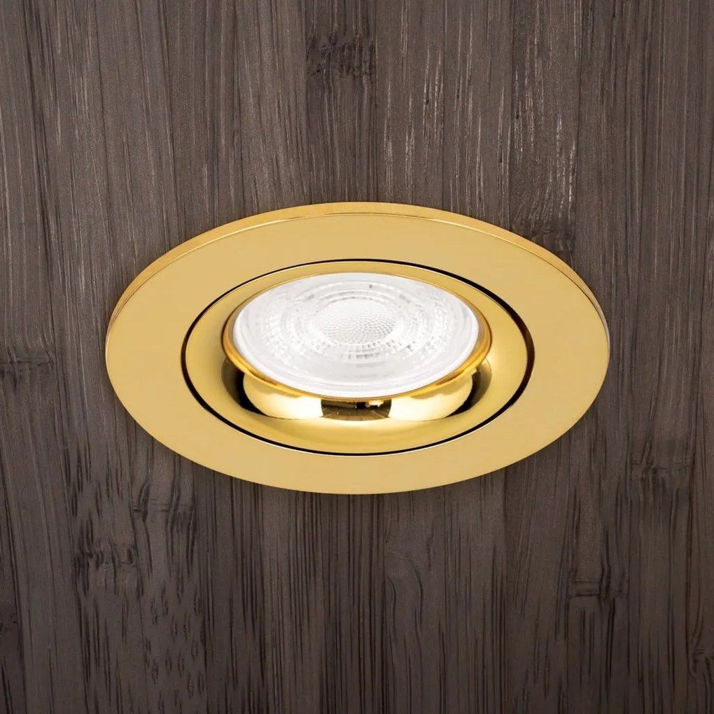 Spot incastrabil tavan directionabil CHOICE auriu D-9cm