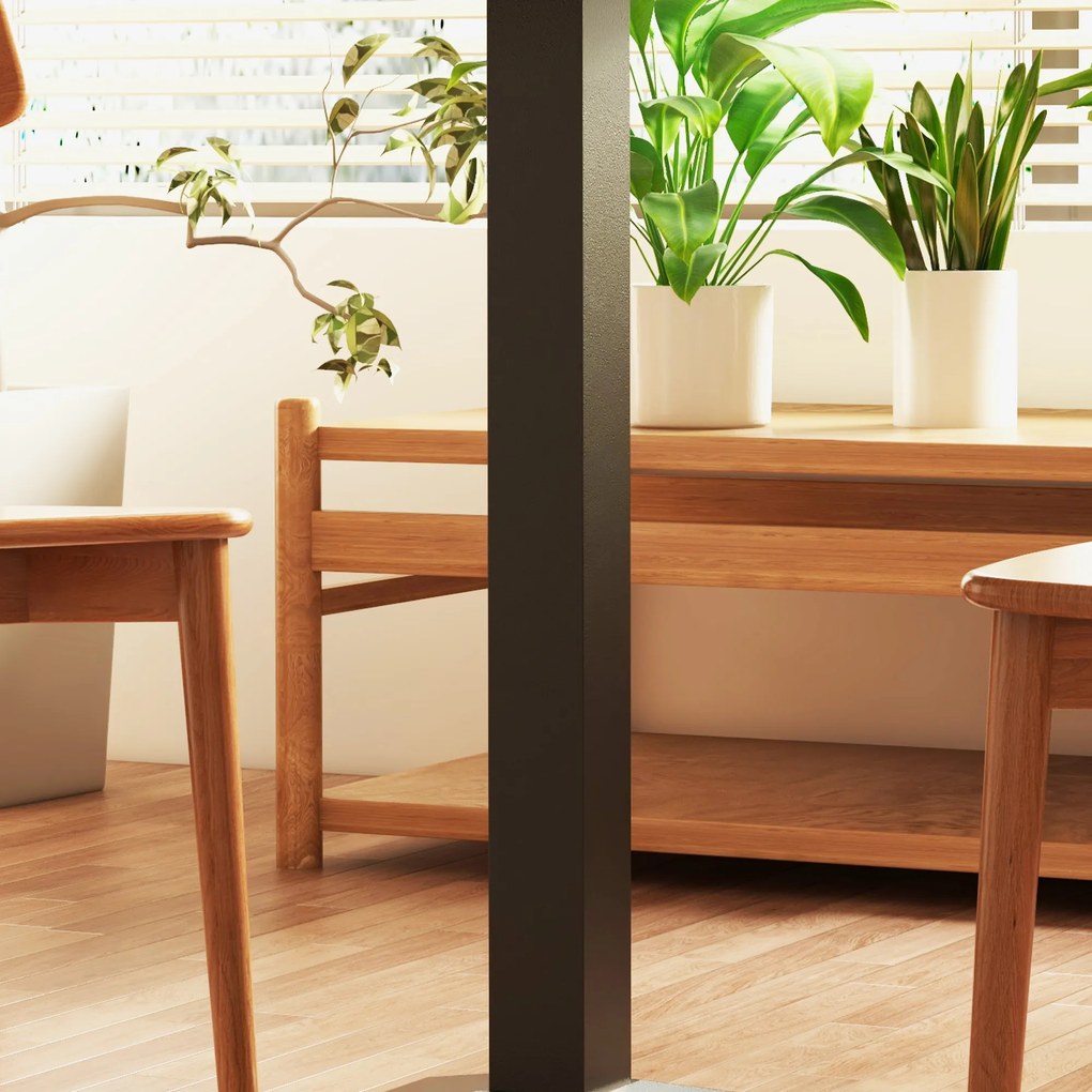 HOMCOM Masă de dining Masă pătrată de bucătărie pentru 2 persoane Masă de sufragerie cu aspect de lemn Bază din oțel 70 x 70 x 75 cm Maro închis | Aosom Romania