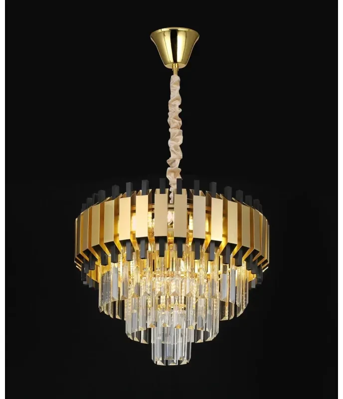 Candelabru Auriu Cristal Moderna