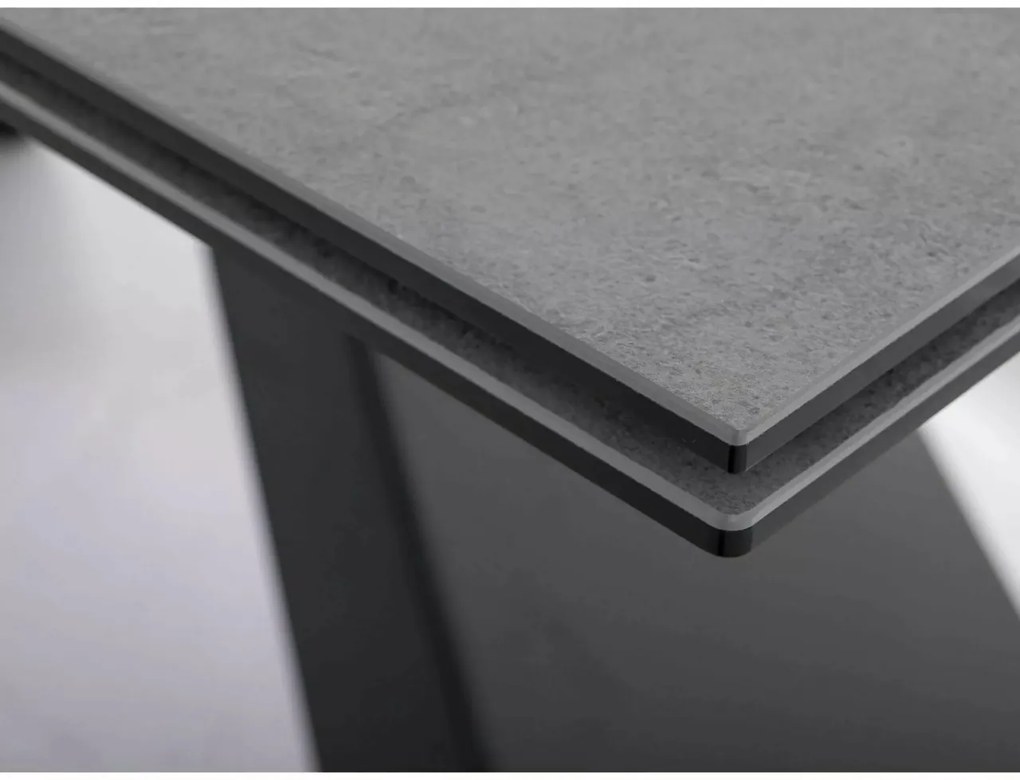 Masa extensibila Westin Ceramic PIETRA DI SAVOIA gri/negru mat L160-240 cm