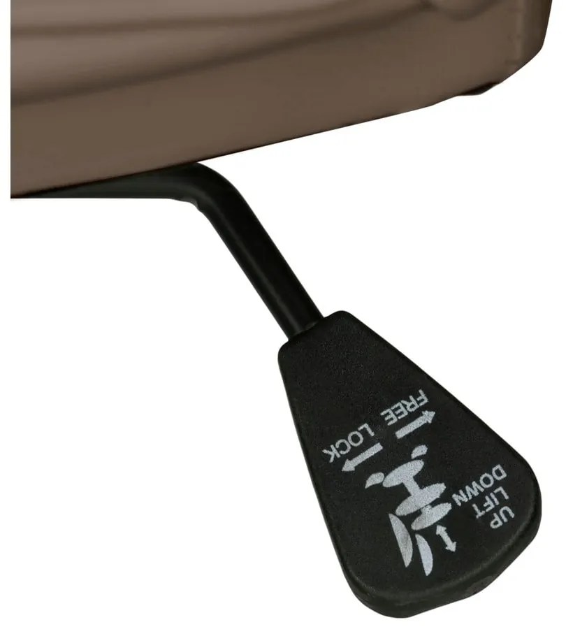 Scaun de birou maro din imitație de piele Flori – Støraa