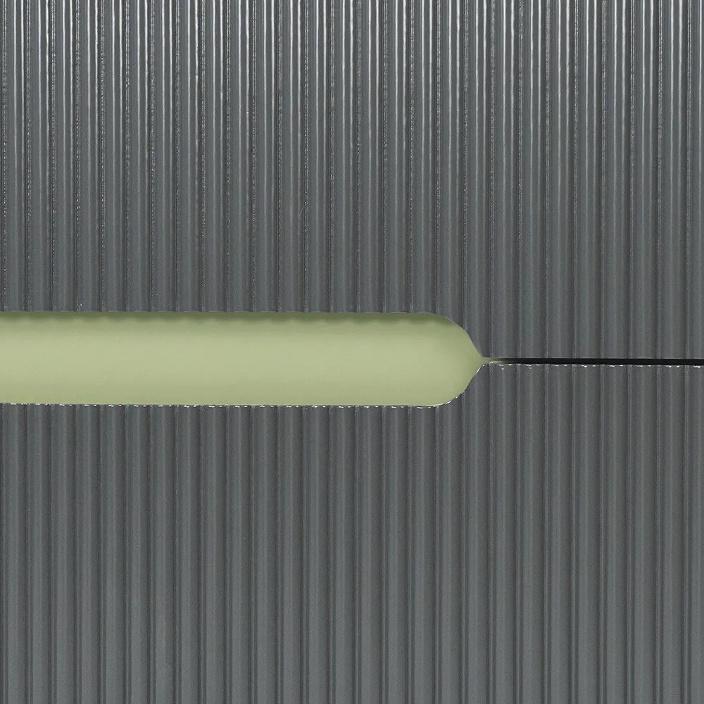 Trent mobilier de baie 60 cm chiuvetă ceramică (2 sertare) cu oglindă 60x80 cm verde fistic-gri antracit