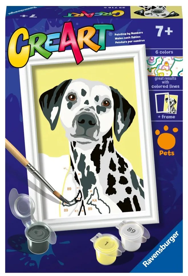CREART PICTURA PE NUMERE PENTRU COPII CAINE DALMATIAN - RAVENSBURGER (RVSPBN23716)