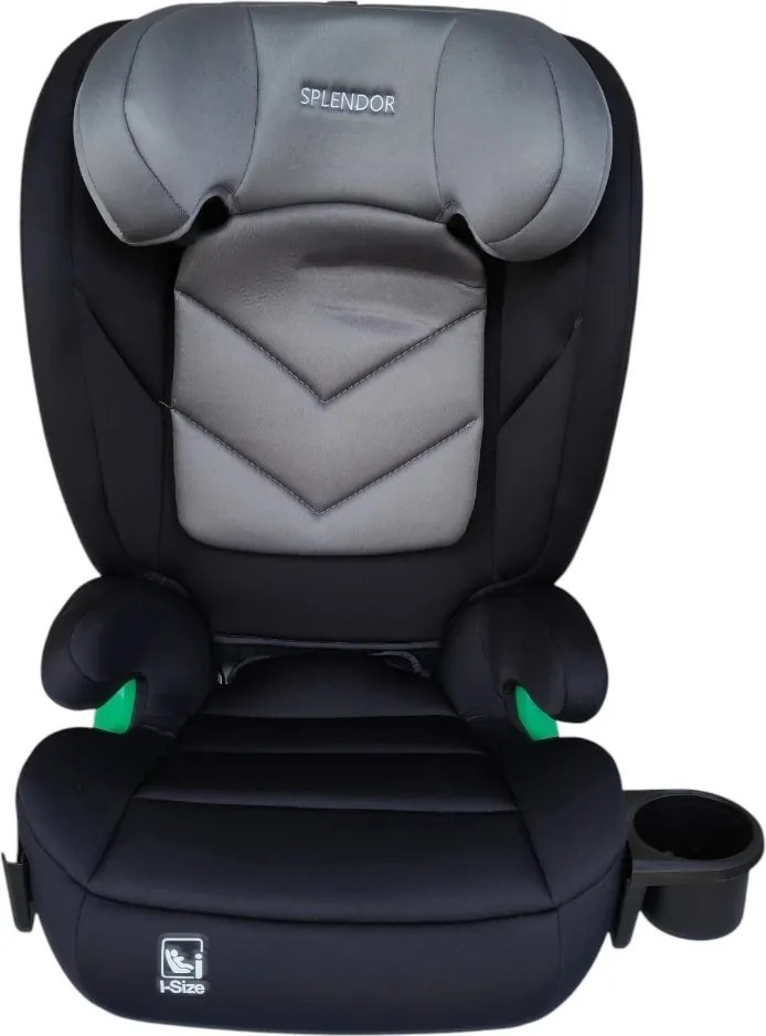 Scaun auto ISOFIX transformabil in inaltator NOVOKIDS Splend'or Edition HF03, R129 i-Size, 100-150 cm, 15-36 kg, Negru